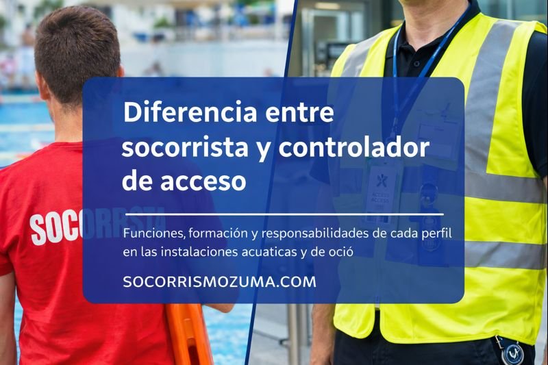 Diferencias entre socorrista y controlador de acceso en piscinas y seguridad acuática
